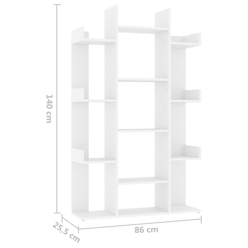 vidaXL Estante 86x25,5x140 cm derivados de madeira branco