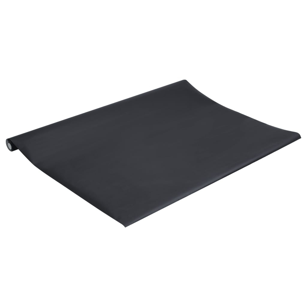 vidaXL Autocolante para móveis preto mate 90x500 cm PVC