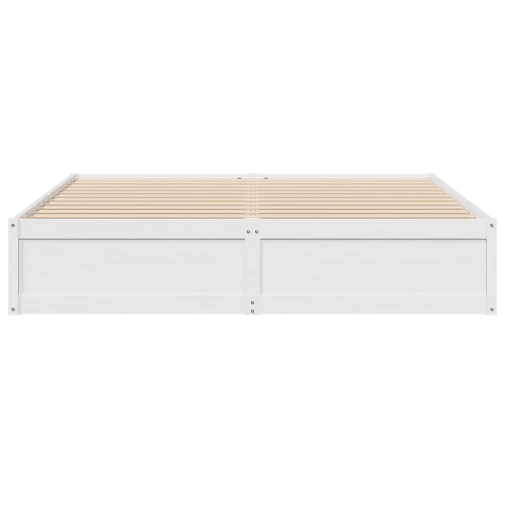 vidaXL Cama sem colchão 180x200 cm madeira de pinho maciça branco