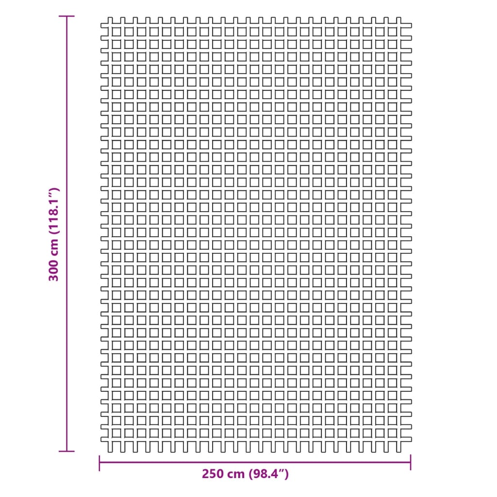 vidaXL Tapete de campismo 3x2,5 m azul