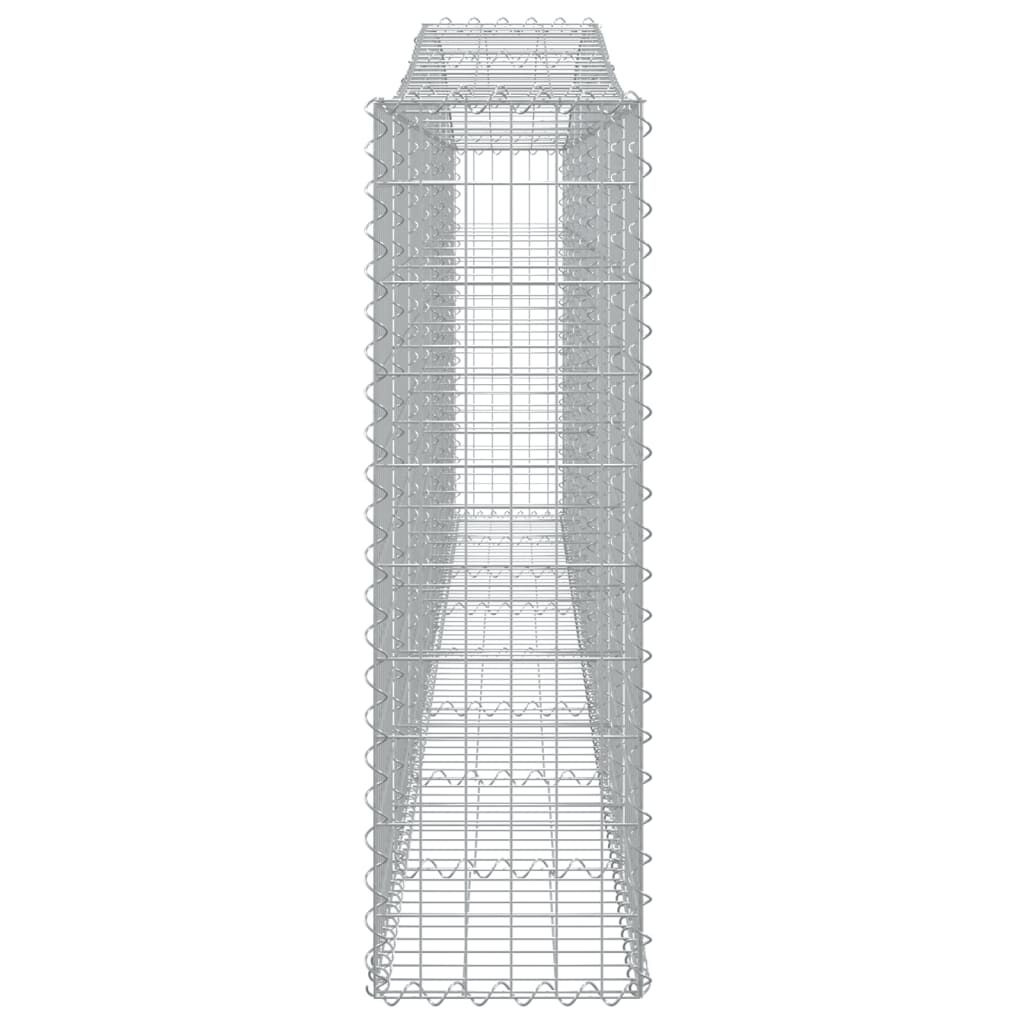 vidaXL Cestos gabião arqueados 6pcs 400x30x100/120cm ferro galvanizado