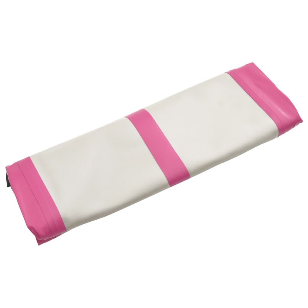 vidaXL Colchão de ginástica insuflável c/ bomba 300x100x15 cm PVC rosa