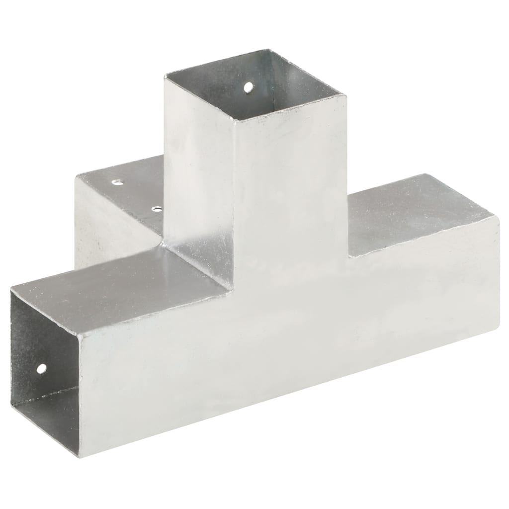 vidaXL Base para poste em forma de X 71x71 mm metal galvanizado