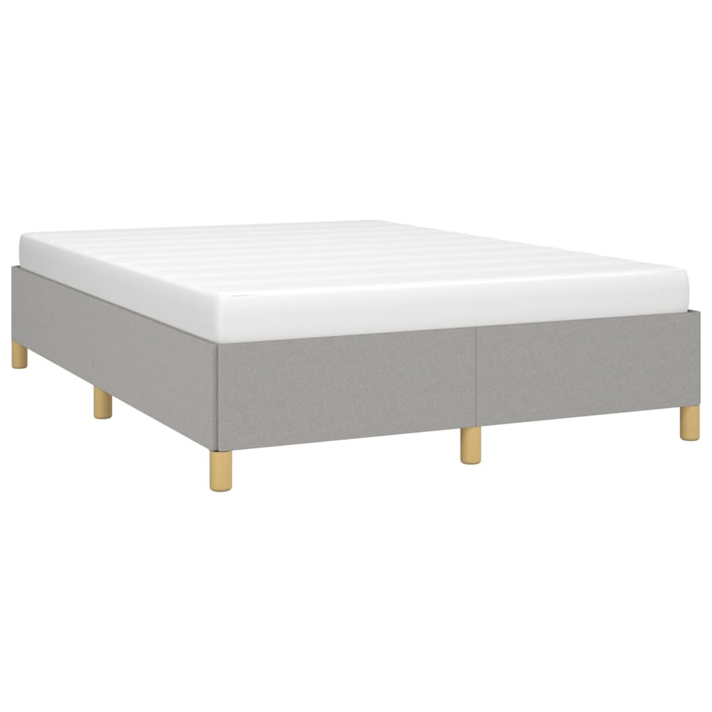 vidaXL Estrutura de cama sem colchão 140x200 cm tecido cinzento-claro