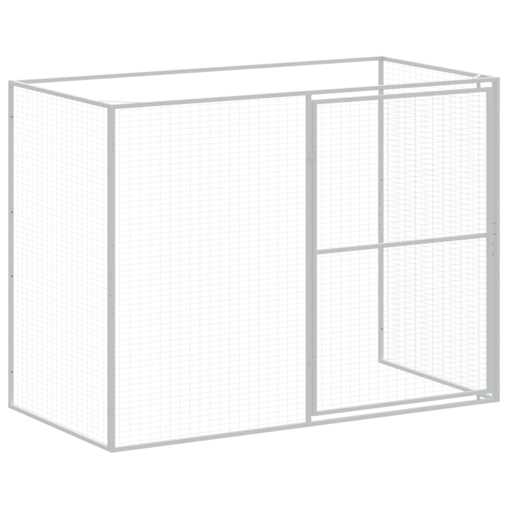 vidaXL Casota p/ cães c/ parque 214x1273x181cm aço galvaniz. antracite