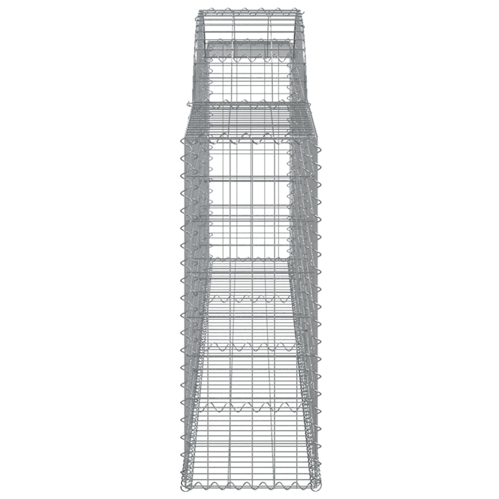 vidaXL Cestos gabião arqueados 12pcs 300x30x80/100cm ferro galvanizado