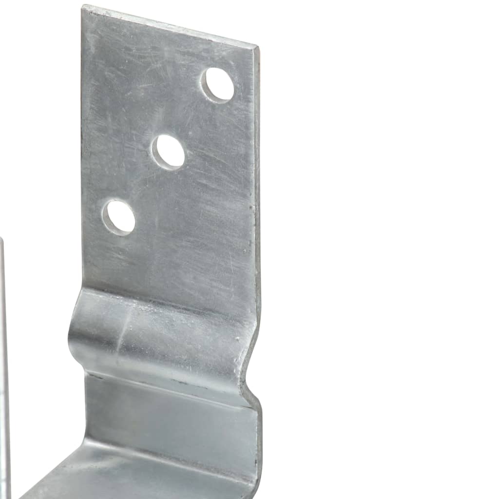 vidaXL Âncoras de vedação 6 pcs 7x6x15 cm aço galvanizado prateado