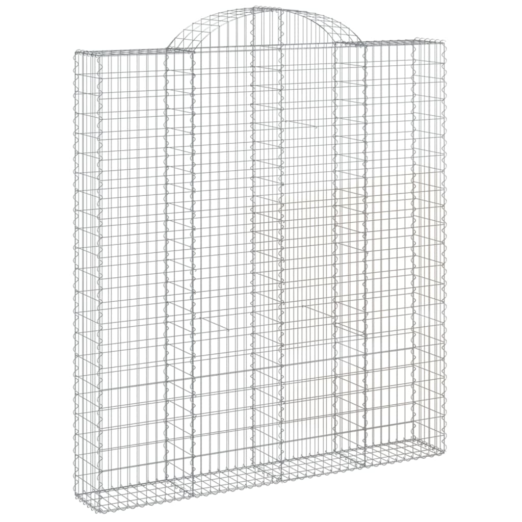 vidaXL Cestos gabião arqueados 7pcs 200x30x220/240cm ferro galvanizado