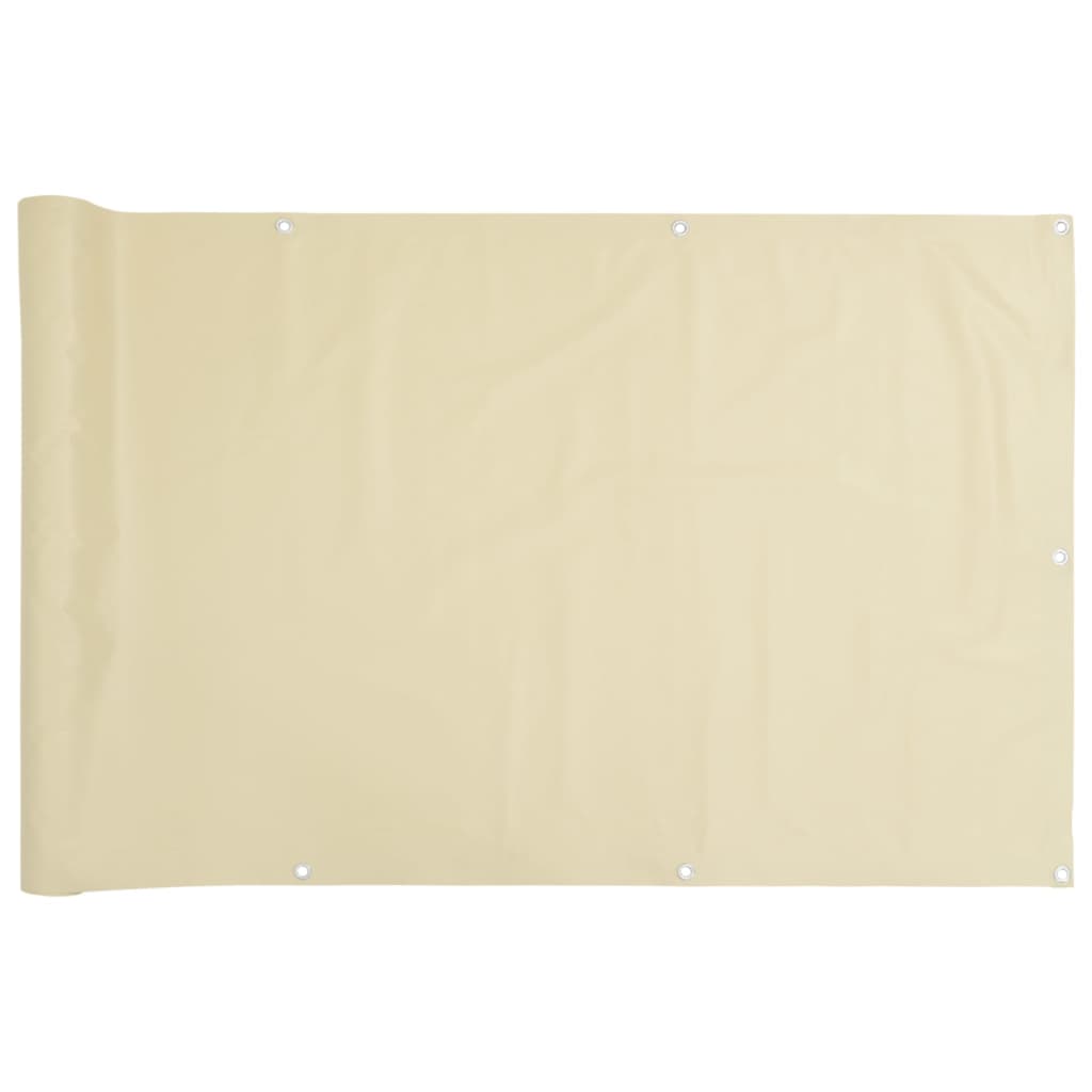 vidaXL Tela de privacidade para varanda 1000x120 cm PVC creme