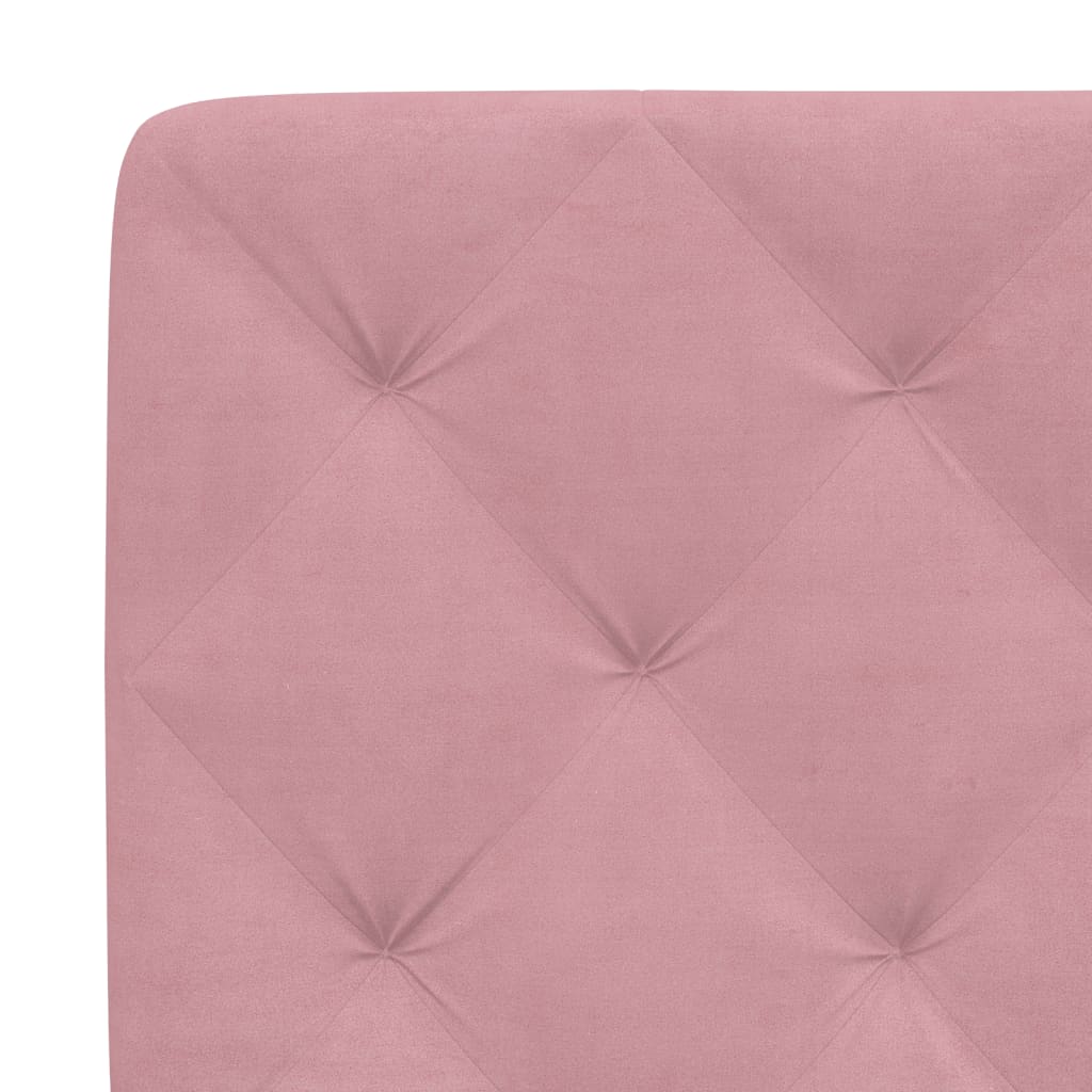 vidaXL Almofadão de cabeceira 80 cm veludo rosa