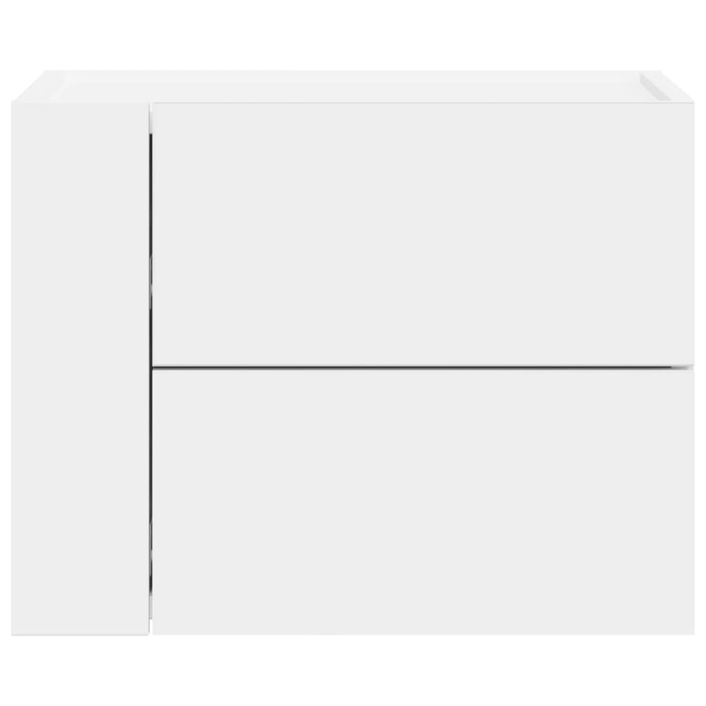 vidaXL Mesa de cabeceira de parede 45x30x35 cm branco