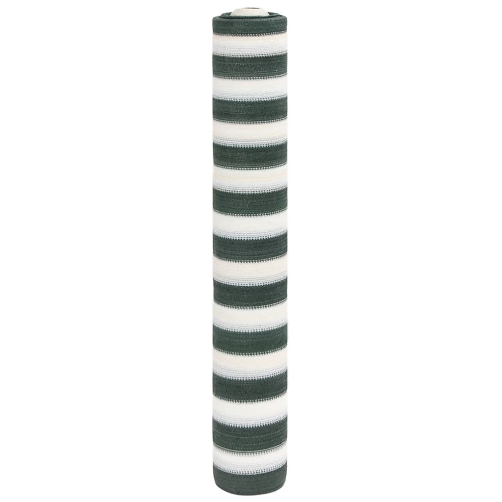 vidaXL Rede ocultação p/ privacidade PEAD 195g/m² 1,5x25m verde branco