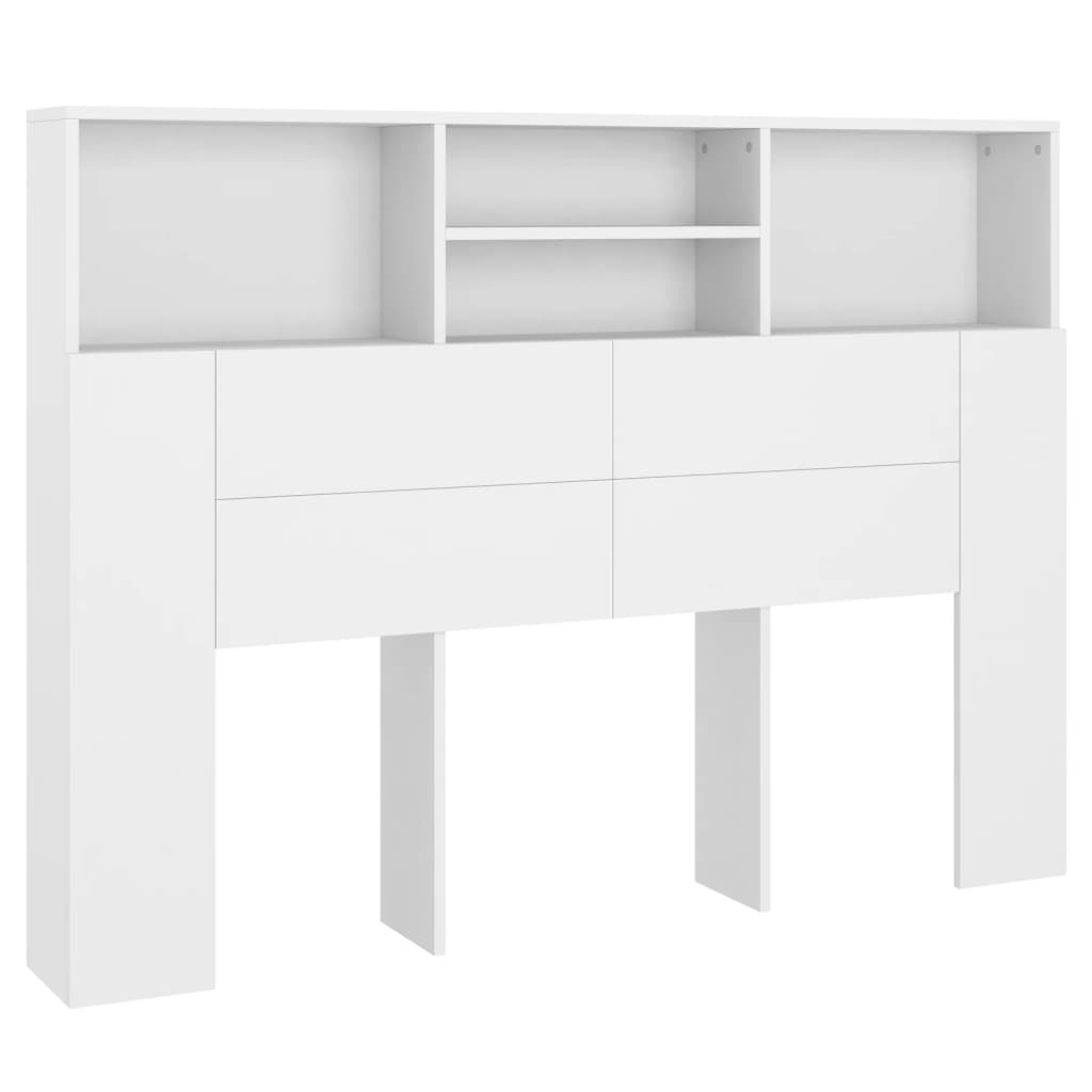 vidaXL Armário de cabeceira 140x19x103,5 cm branco