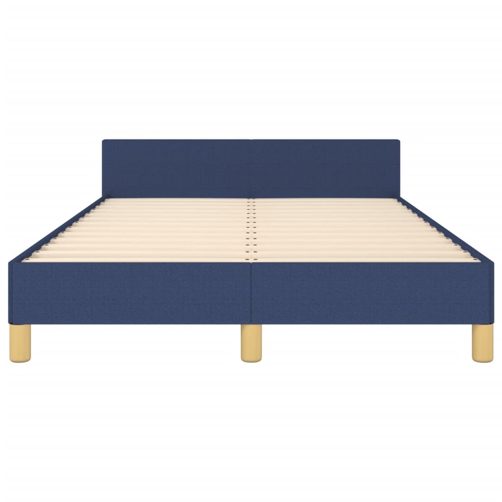 vidaXL Estrutura de cama com cabeceira 120x190 cm tecido azul