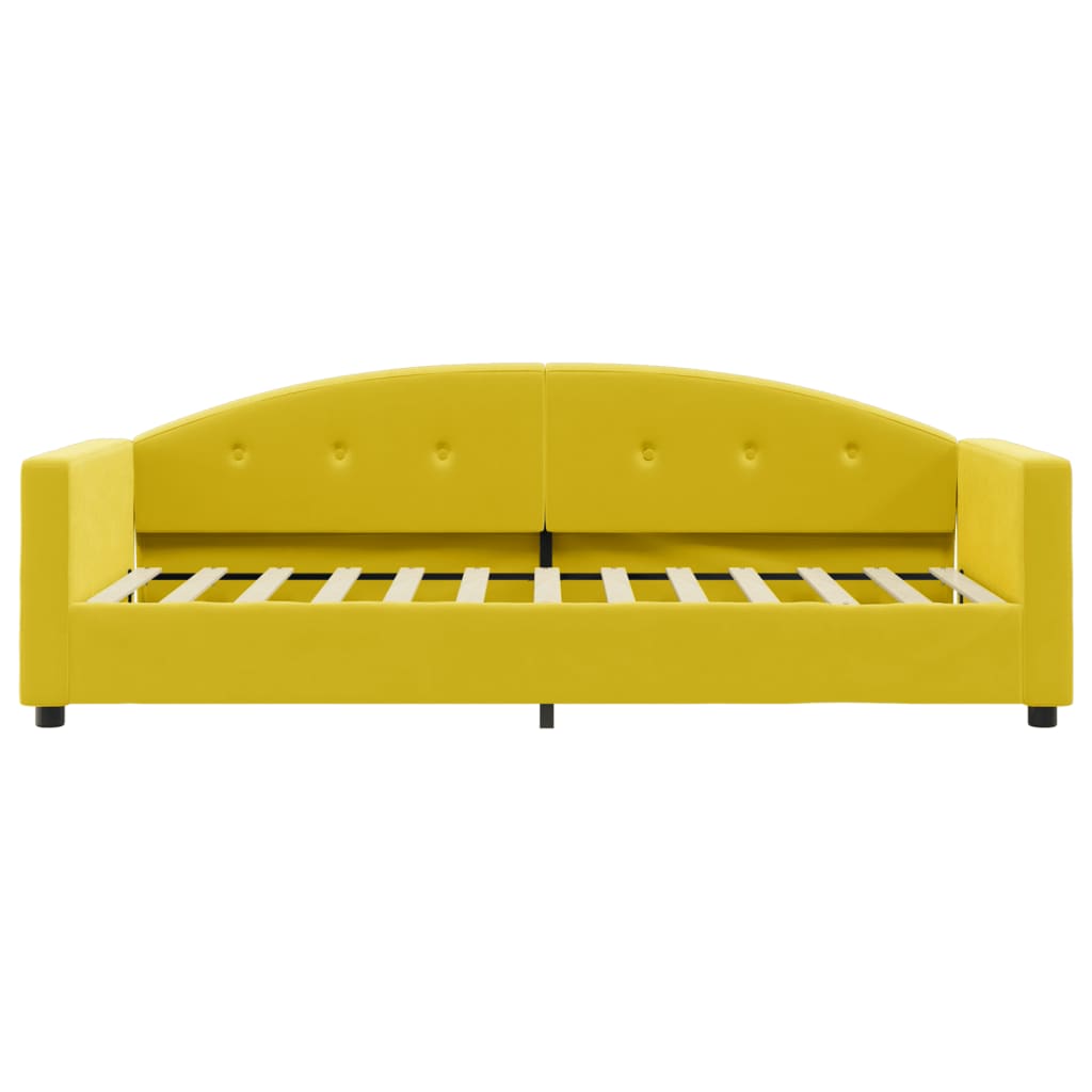 vidaXL Sofá-cama com colchão 80x200 cm veludo amarelo