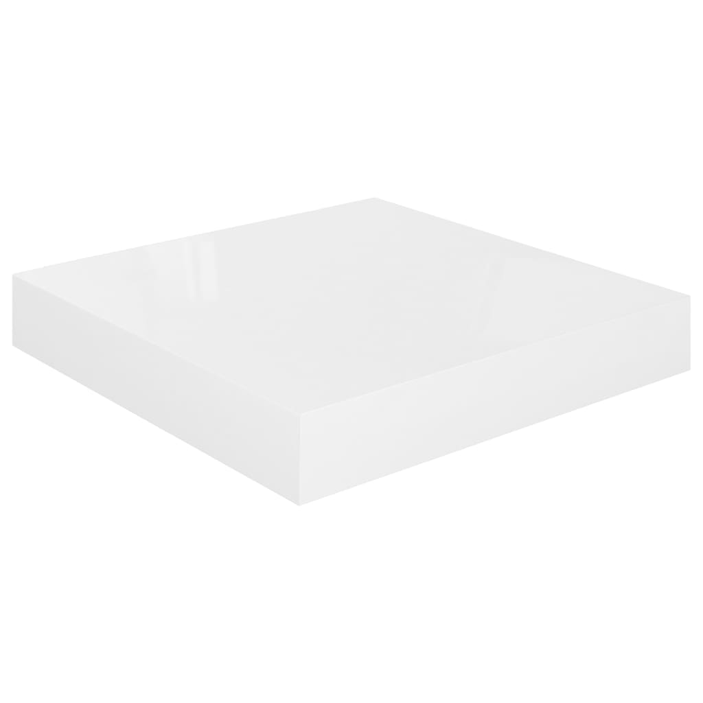 vidaXL Prateleiras de parede suspensas 4 pcs 23x23,5x3,8cm MDF branco