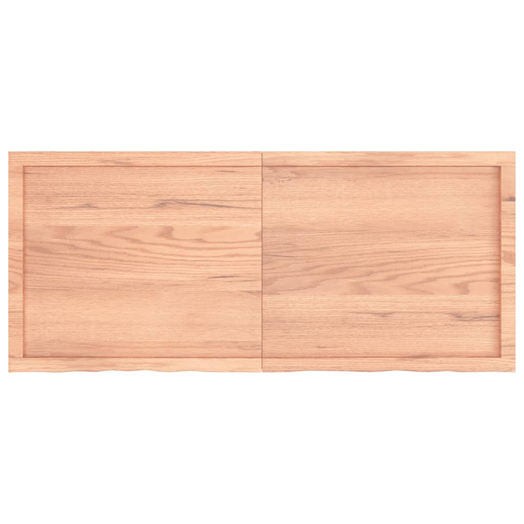 vidaXL Bancada p/ WC 140x60x(2-6) cm madeira maciça tratada castanho
