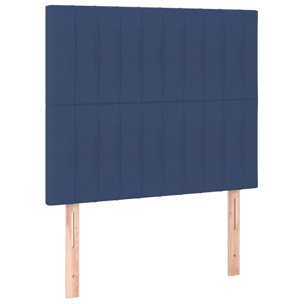 vidaXL Cama com molas/colchão 80x200 cm tecido azul