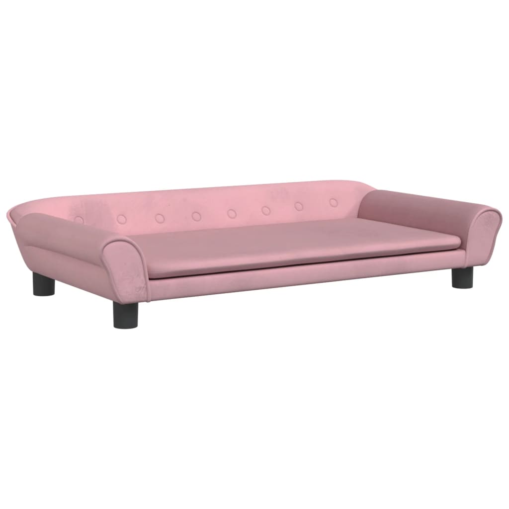 vidaXL Sofá infantil 100x50x26 cm veludo rosa