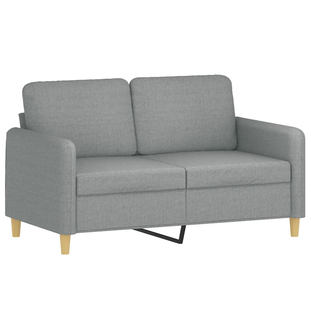 vidaXL 2 pcs conjunto de sofás com almofadas tecido cinzento-claro