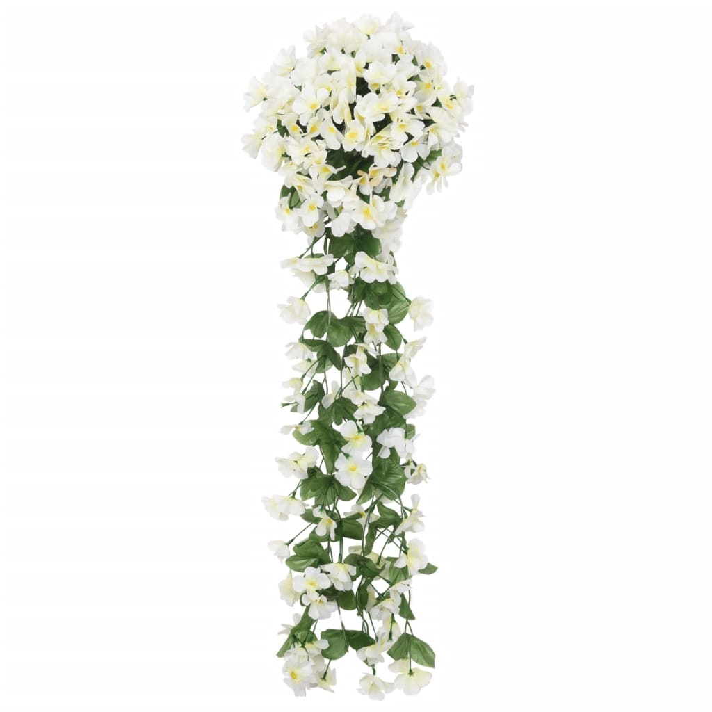 vidaXL Grinaldas de flores de Natal 3 pcs 85 cm branco