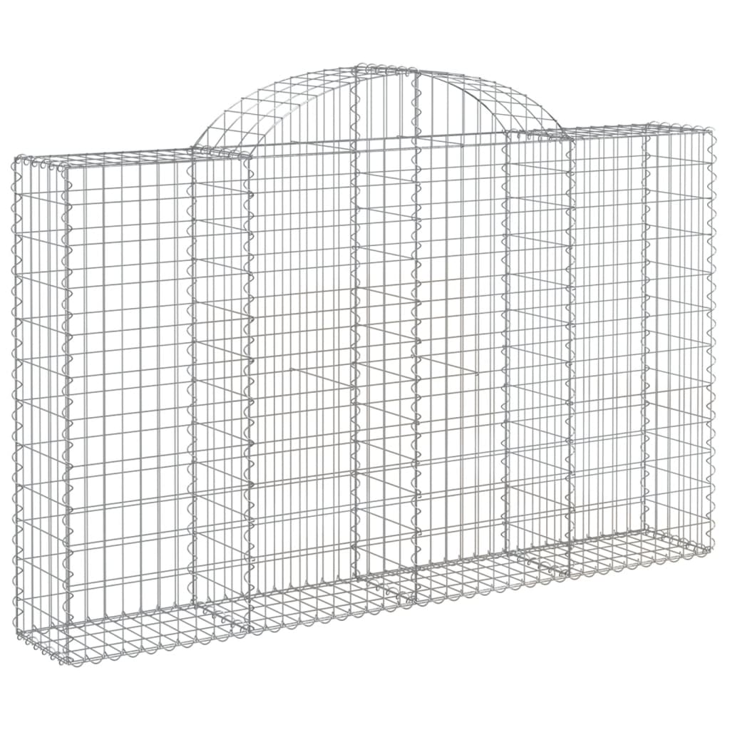 vidaXL Cestos gabião arqueados 20 pcs 200x30x120/140 ferro galvanizado