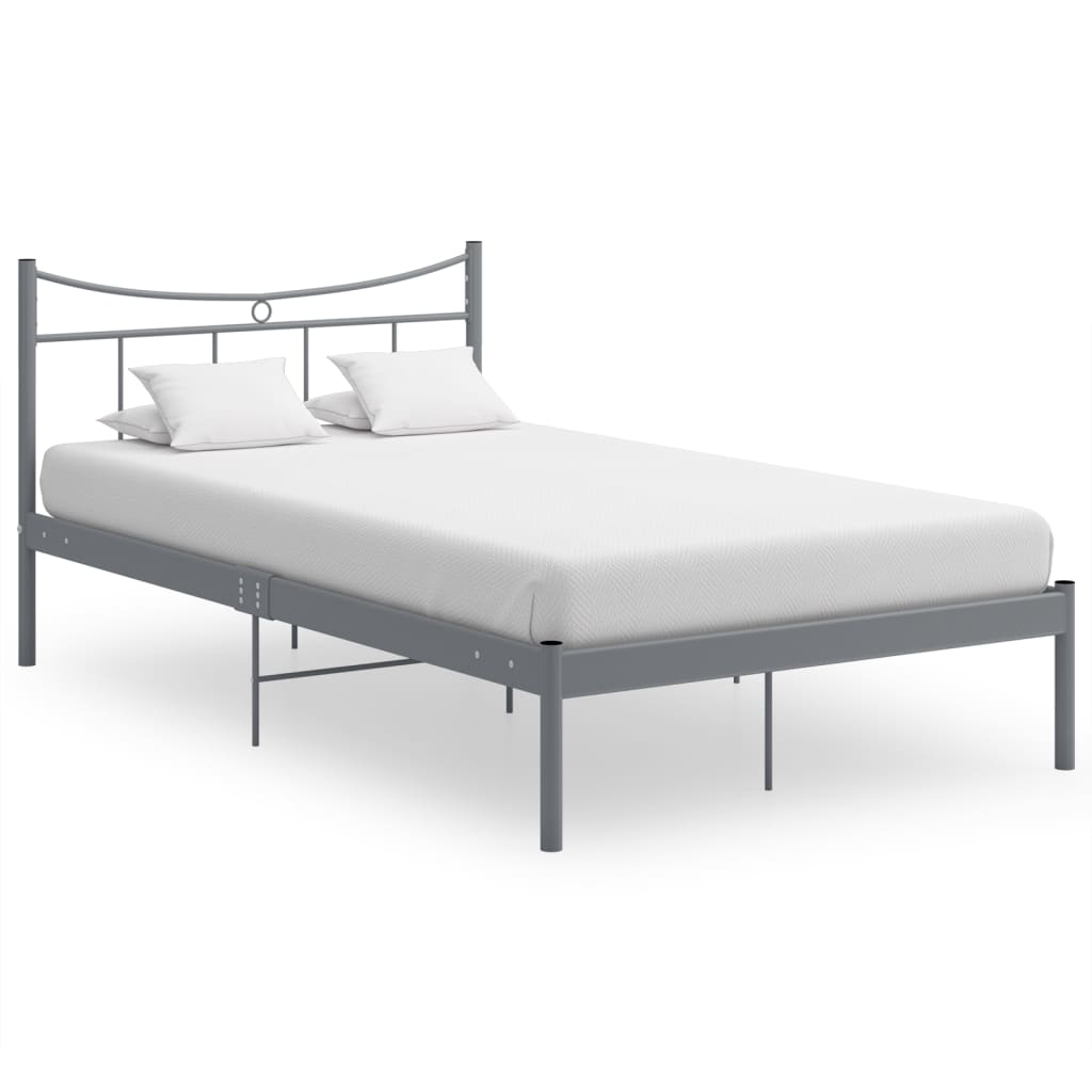 vidaXL Estrutura de cama 120x200 cm metal cinzento