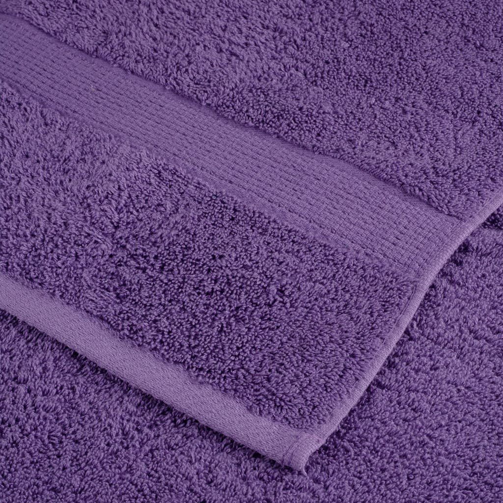 vidaXL Toalhas de mãos premium SOLUND 2 pcs 30x30 cm 600 g/m2 roxo