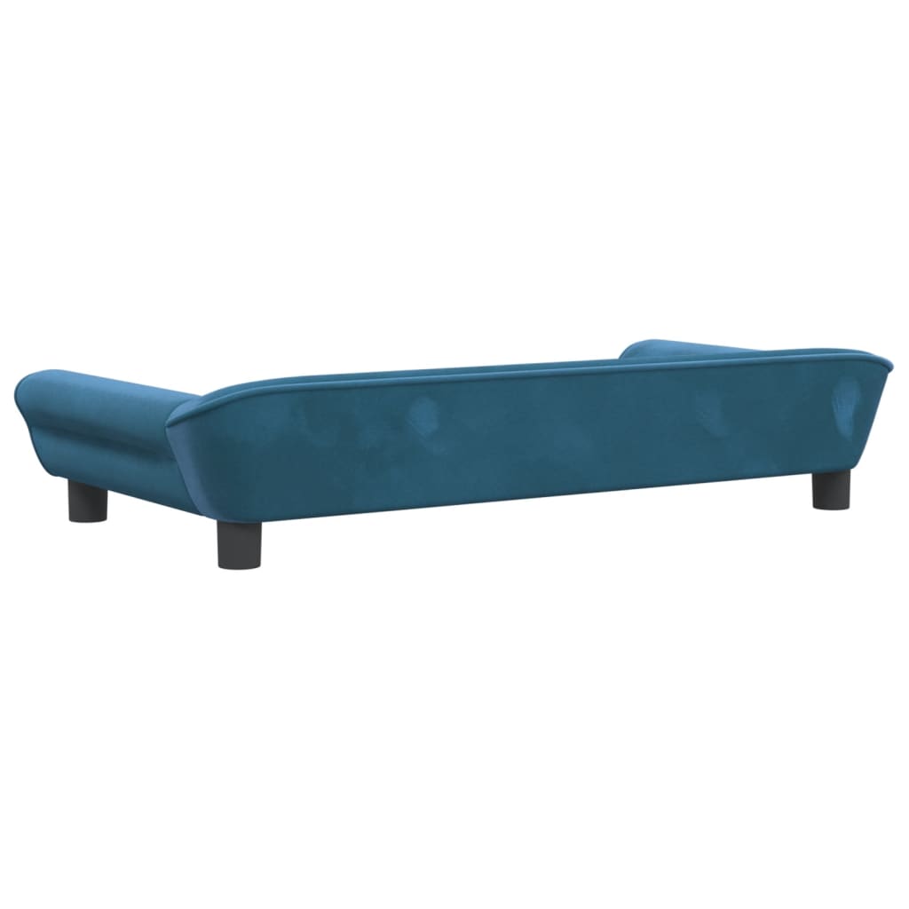 vidaXL Cama para cães 100x50x21 cm veludo azul