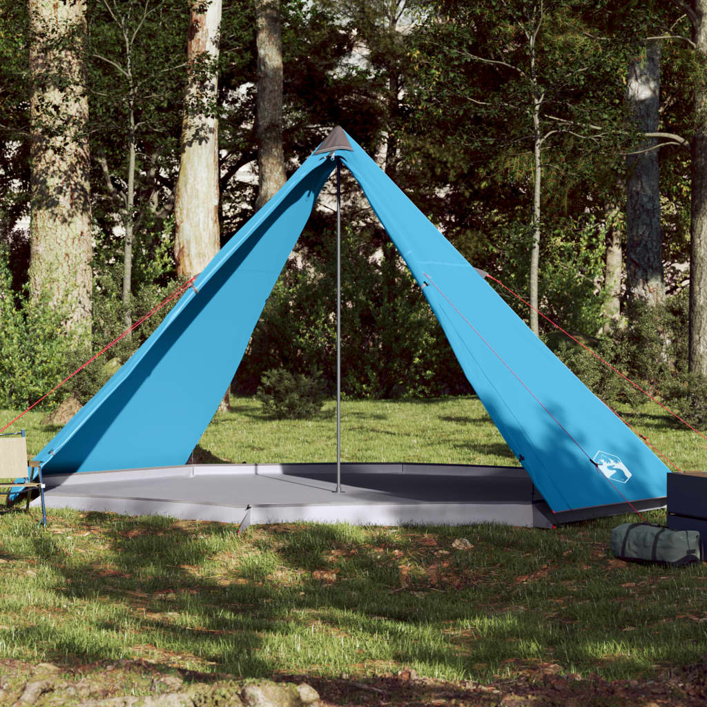 vidaXL Tenda familiar tipi para 8 pessoas impermeável azul