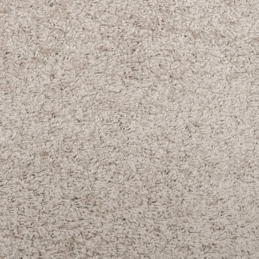 vidaXL Tapete shaggy de pelo alto PAMPLONA 240x240 cm bege