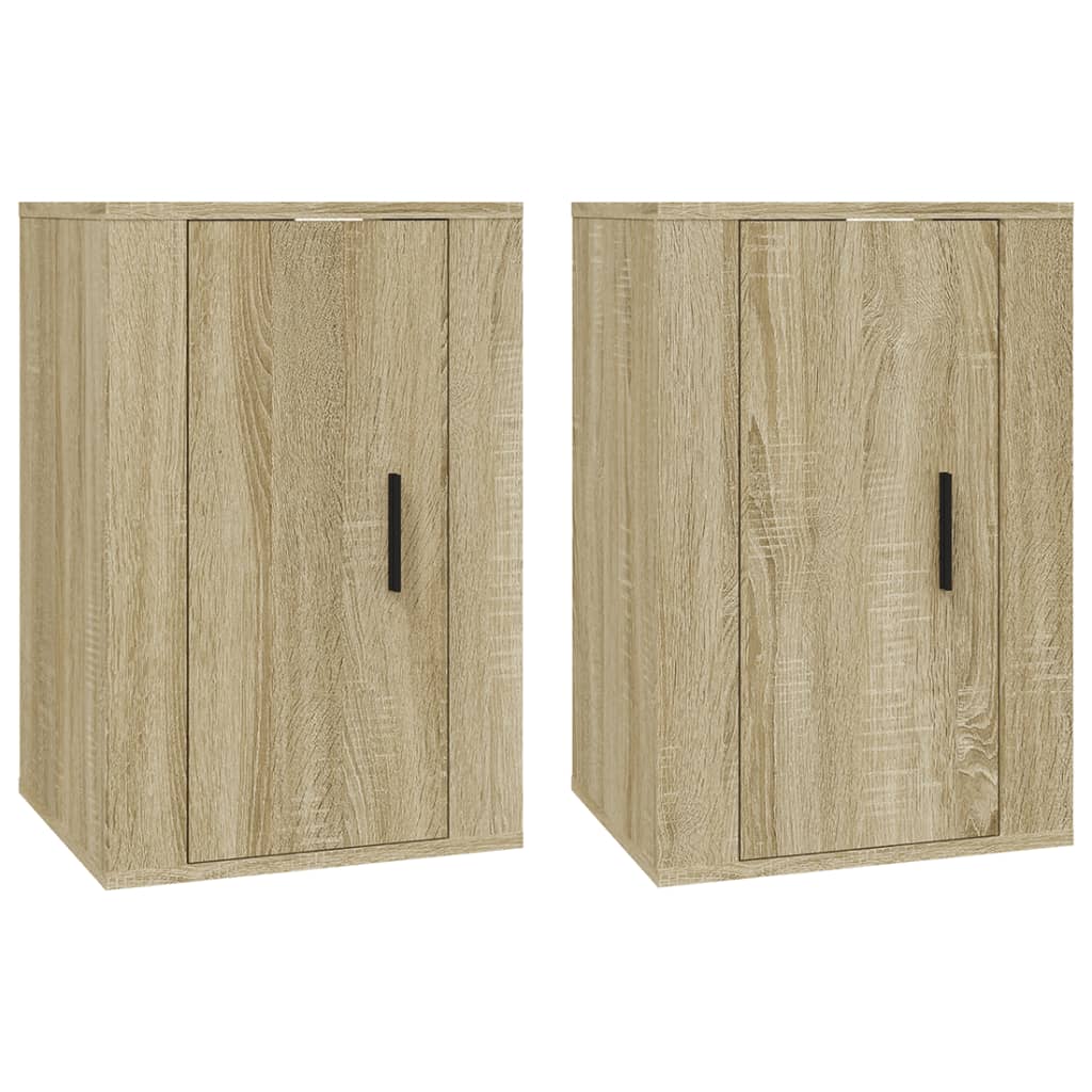 vidaXL Móveis de TV de parede 2 pcs 40x34,5x60 cm carvalho sonoma