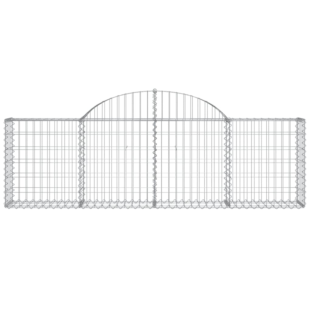 vidaXL Cestos gabião arqueados 25pcs 200x30x60/80 cm ferro galvanizado