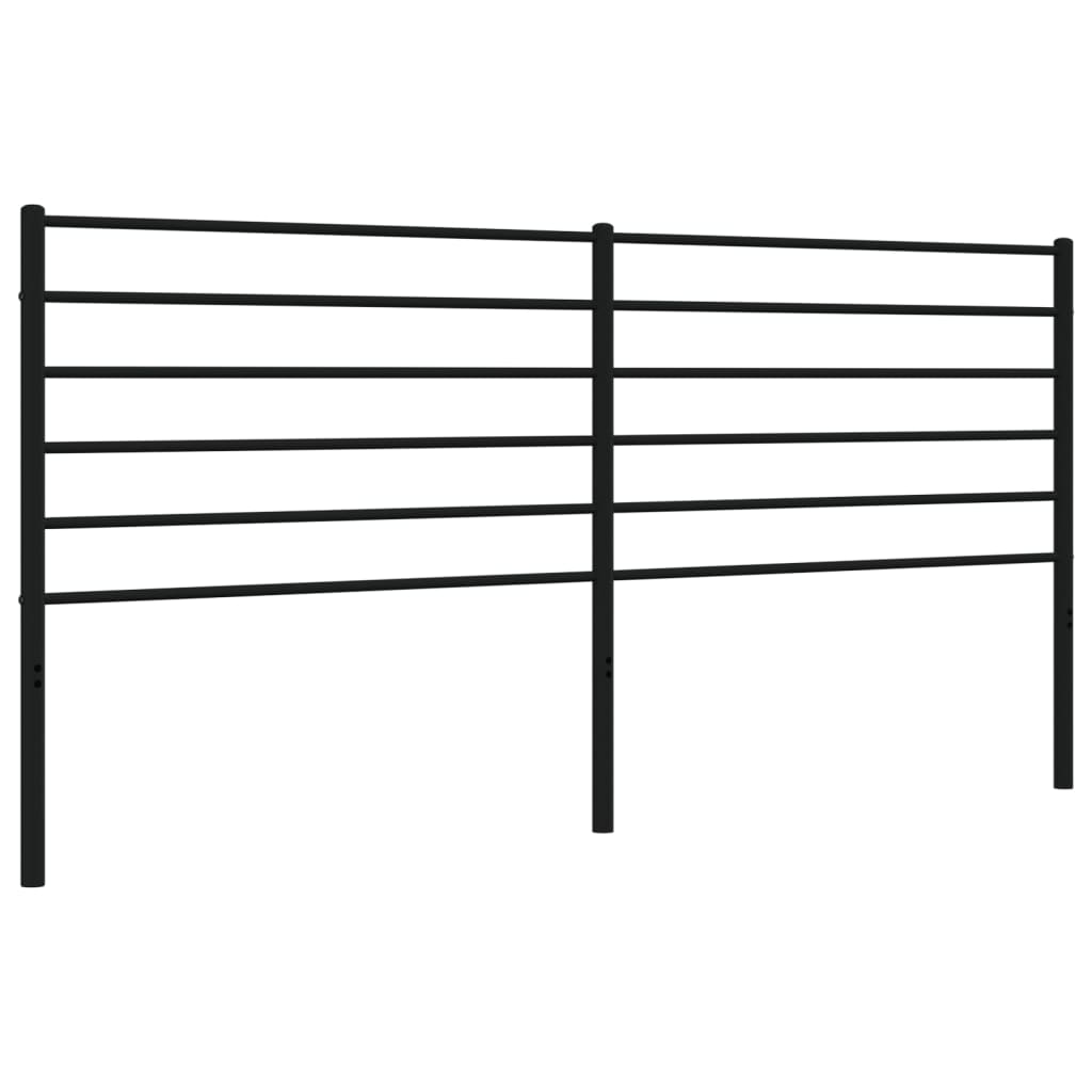 vidaXL Cabeceira de cama 193 cm metal preto