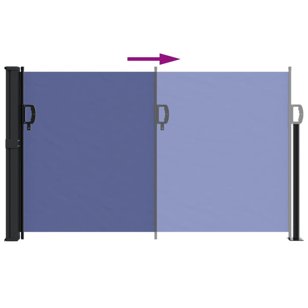 vidaXL Toldo lateral retrátil 120x300 cm azul