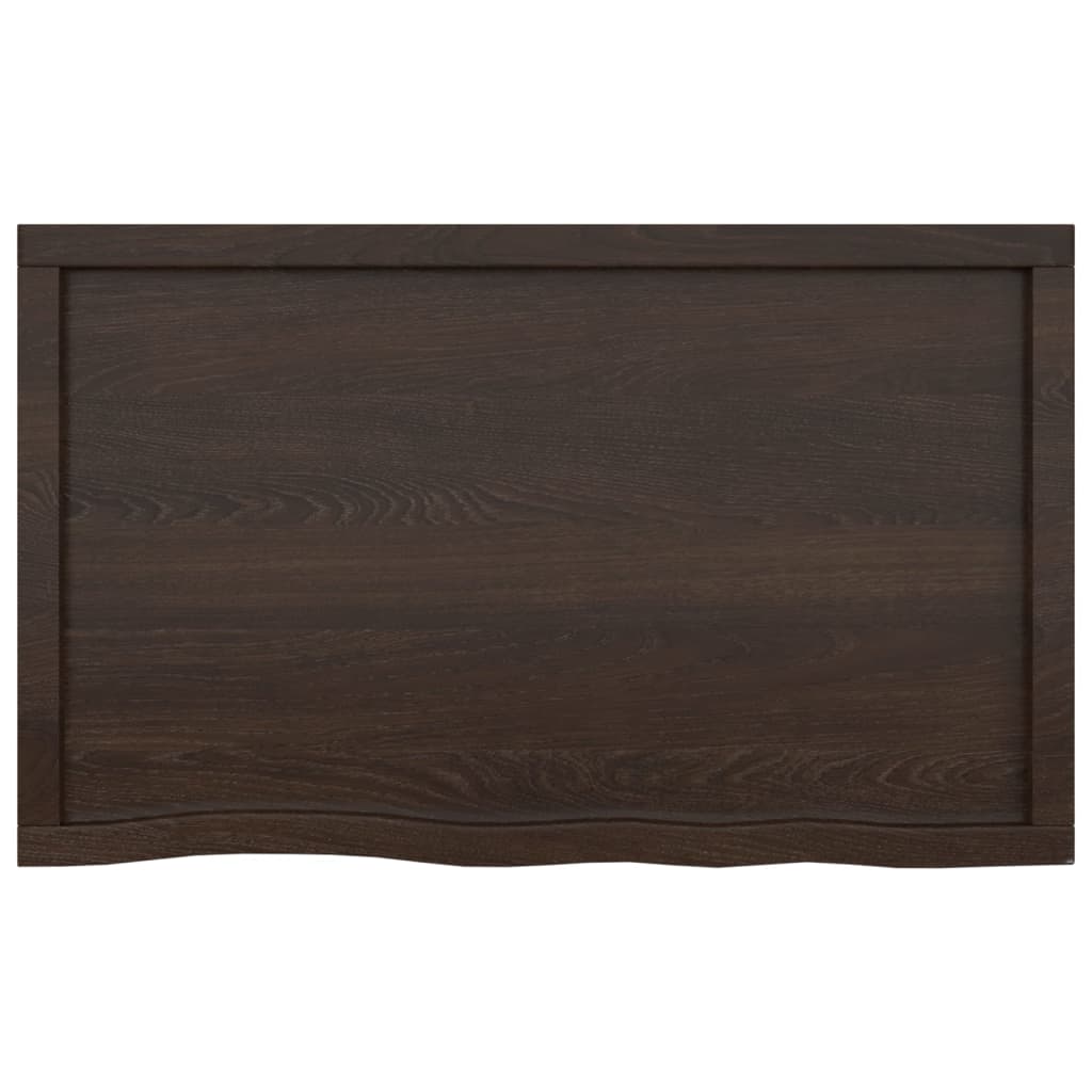 vidaXL Bancada p/ WC 100x60x(2-4)cm madeira tratada maciça castanho