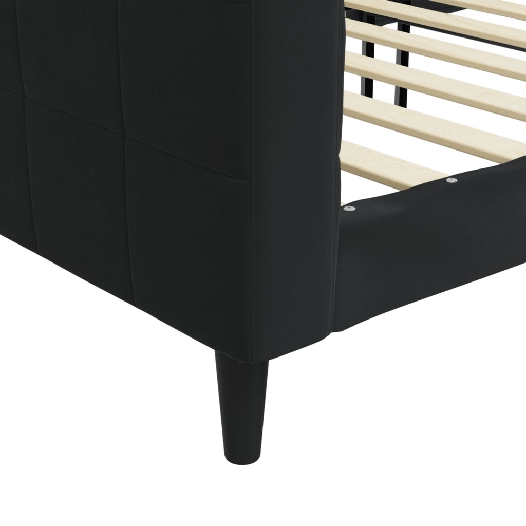 vidaXL Sofá-cama 90x200 cm veludo preto