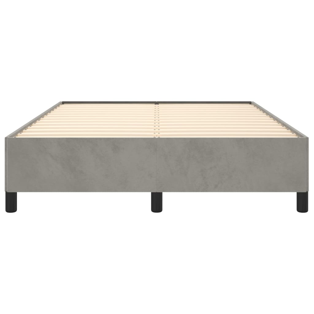 vidaXL Estrutura de cama 140x190 cm veludo cinzento-claro