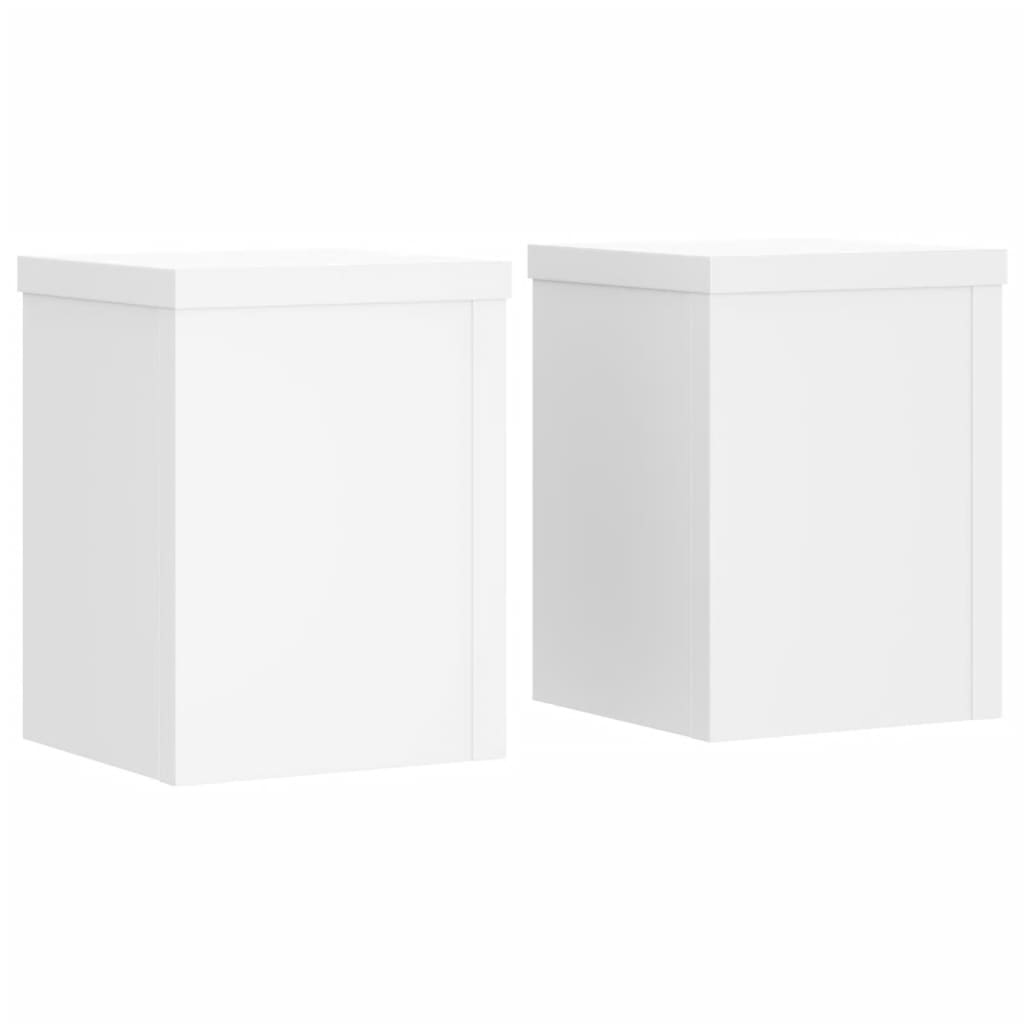 vidaXL Suportes p/ plantas 2 pcs 15x15x20 cm derivados madeira branco