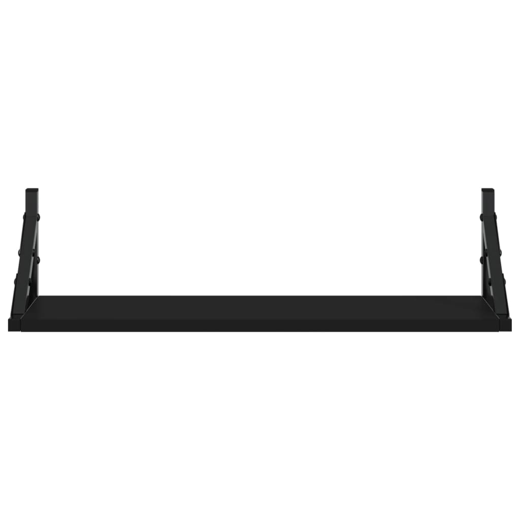 vidaXL Prateleiras de parede 2 pcs 60x15x15,5 cm preto