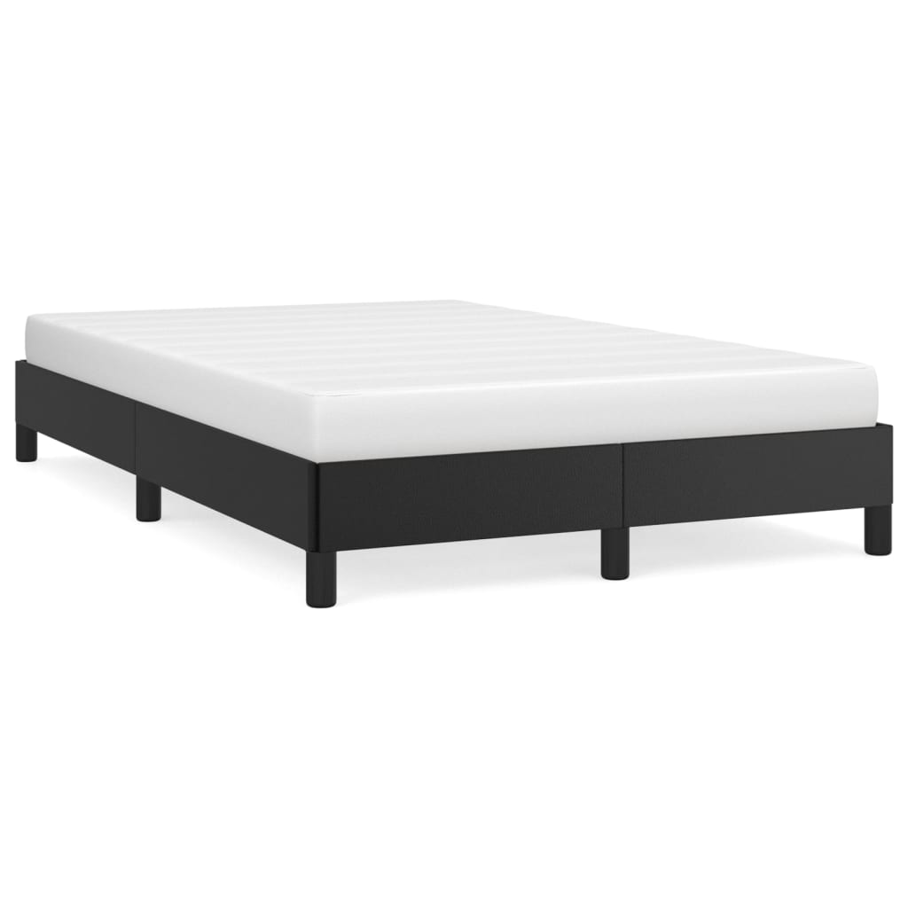 vidaXL Estrutura de cama 120x200 cm couro artificial preto