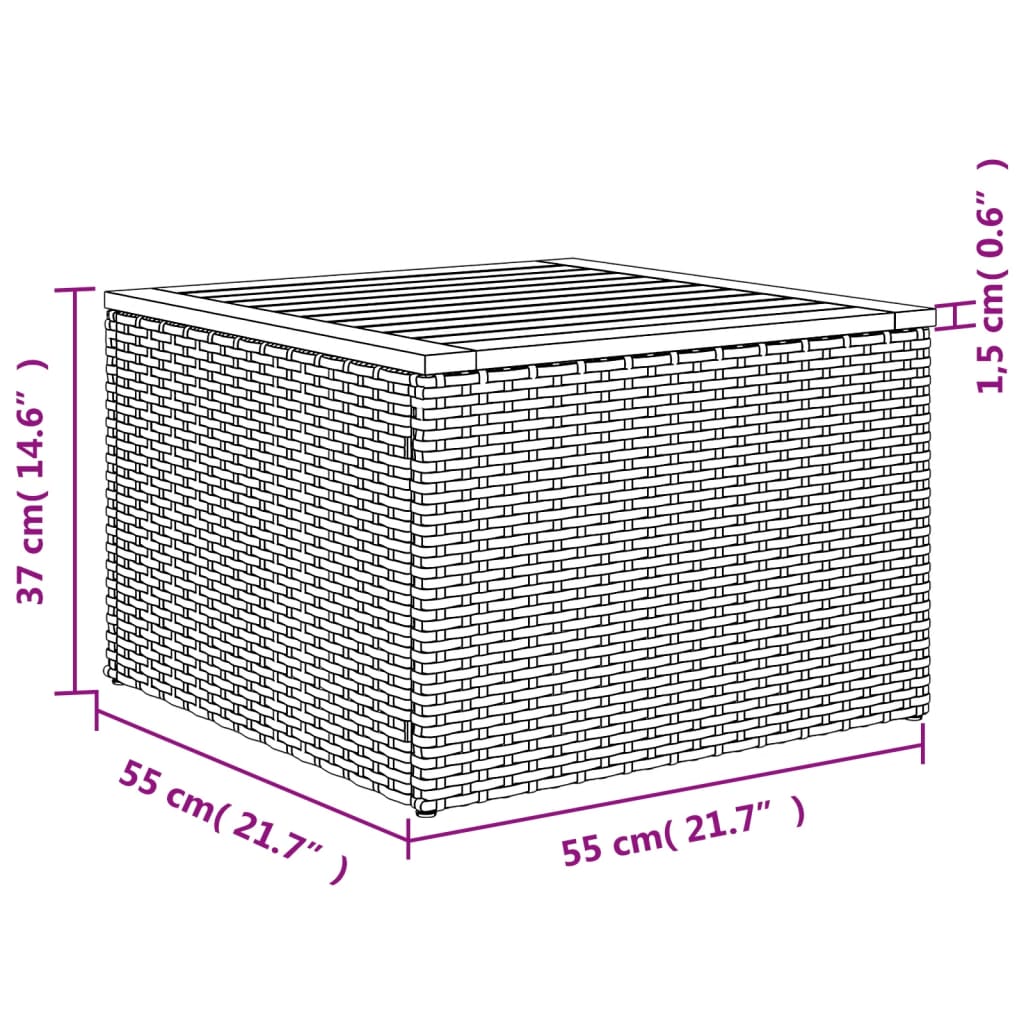 vidaXL 11 pcs conj. sofás jardim c/ almofadões vime PE bege misturado