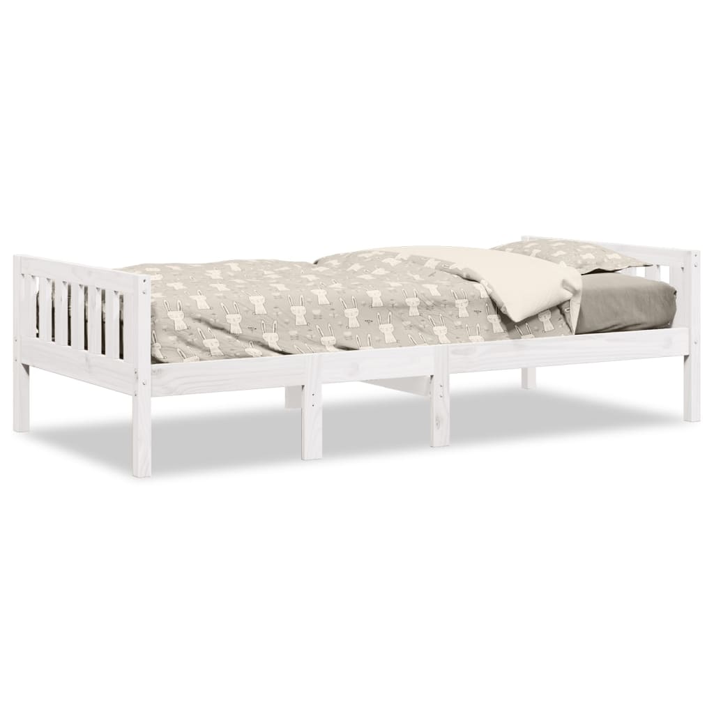 vidaXL Cama de criança sem colchão 75x190 cm pinho maciço branco