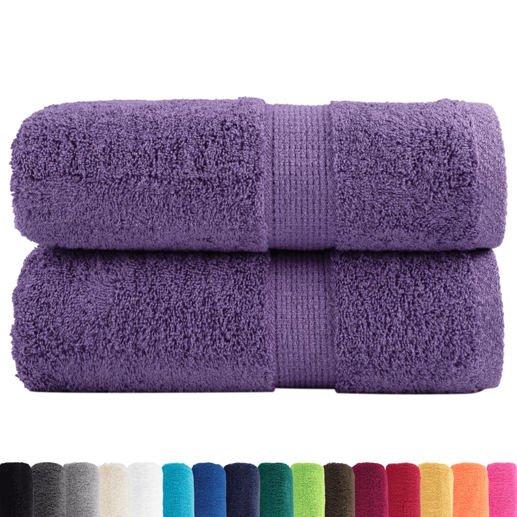 vidaXL Toalhas de mãos premium SOLUND 2 pcs 30x30 cm 600 g/m2 roxo