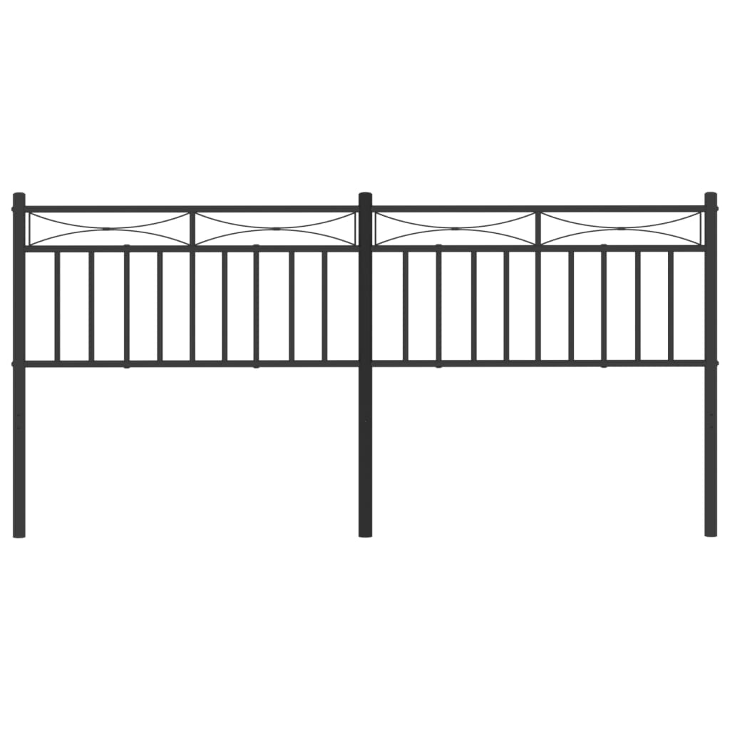 vidaXL Cabeceira de cama 180 cm metal preto