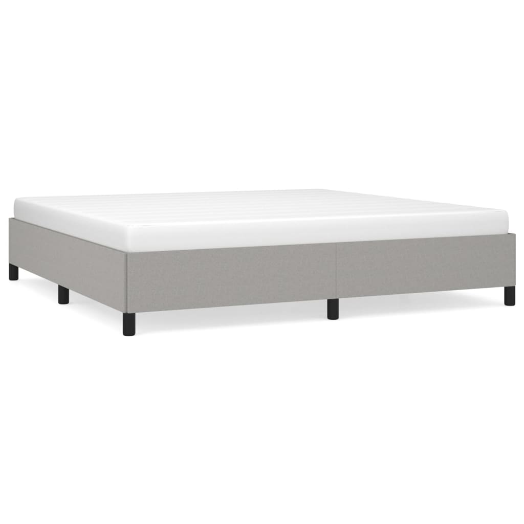 vidaXL Estrutura de cama sem colchão 200x200 cm tecido cinzento-claro