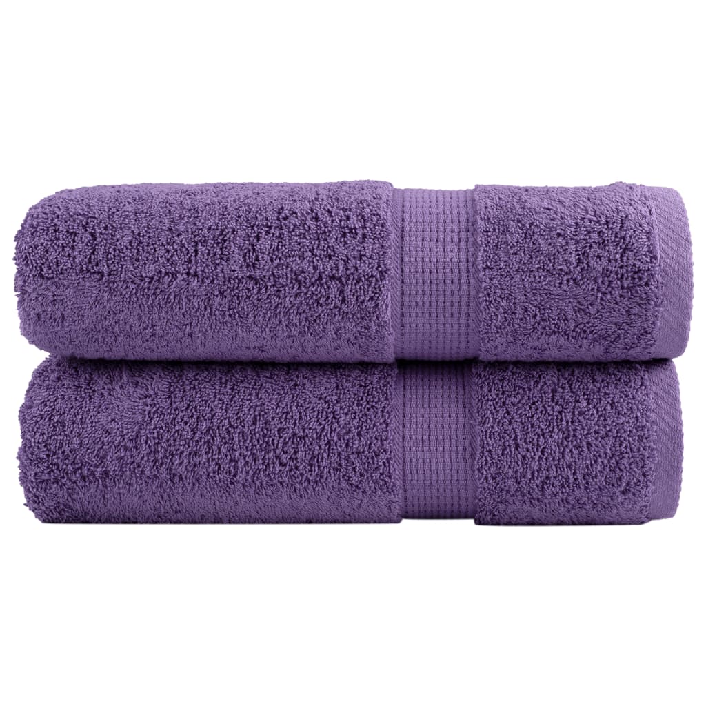 vidaXL Toalhas de mãos premium SOLUND 2pcs 50x100 cm 600 gsm roxo