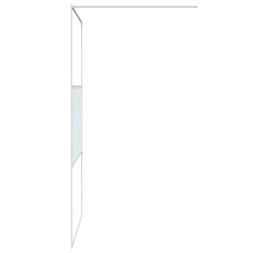 vidaXL Divisória de chuveiro branco 115x195 cm vidro ESG transparente