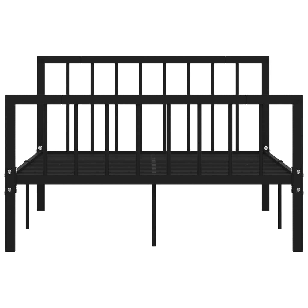 vidaXL Estrutura de cama 120x200 cm metal preto