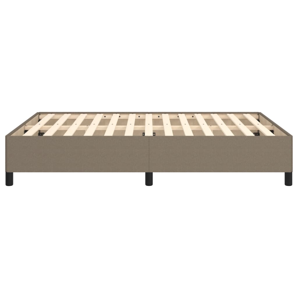 vidaXL Cama sem colchão 140x190 cm tecido castanho-acinzentado